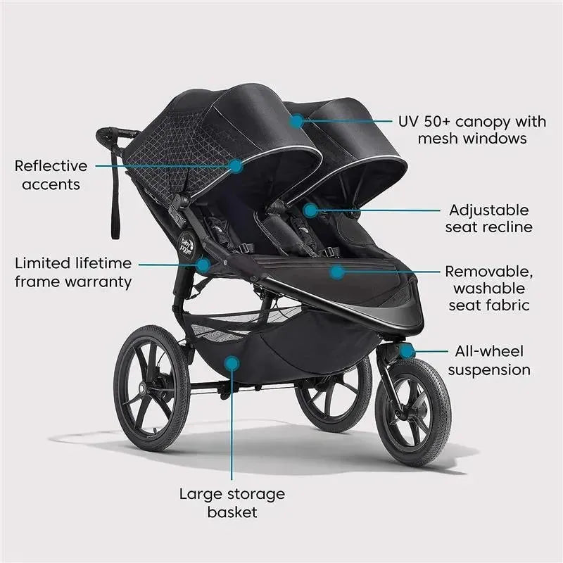 double jogging stroller with infant seat Baby Jogger Summit X3 Double Jogging Stroller