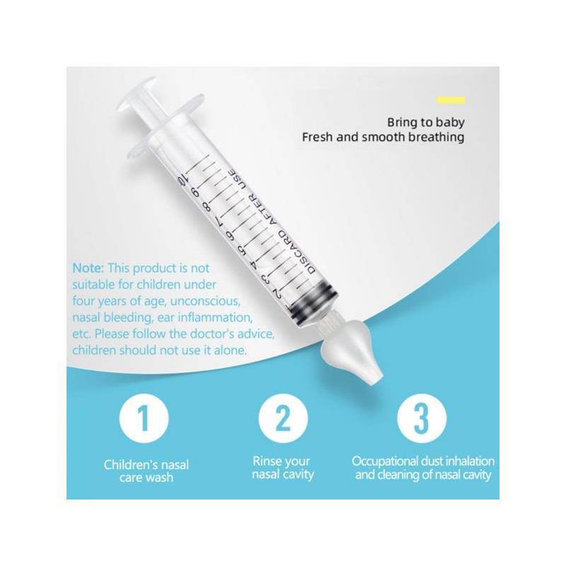 Baby Silicone Solid Needle Tube Care Nasal Aspirator 2Pcs 10ML Image 9