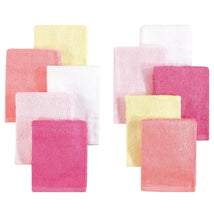 Baby Vision - 10Pk Bamboo Luxurious Washcloths, Pink/Yellow Image 1
