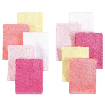 Baby Vision - 10Pk Bamboo Luxurious Washcloths, Pink/Yellow Image 1