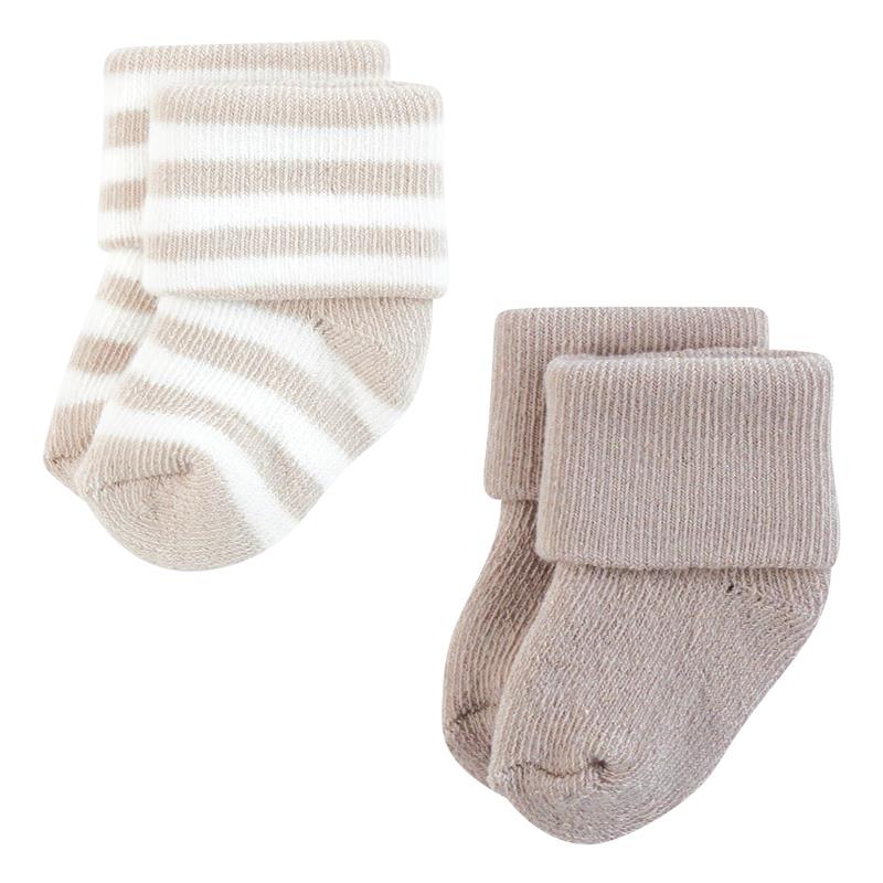 Baby Vision 10Pk Organic Terry Socks 10Pk, Neutral Stripes Image 3