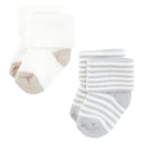 Baby Vision 10Pk Organic Terry Socks 10Pk, Neutral Stripes Image 4