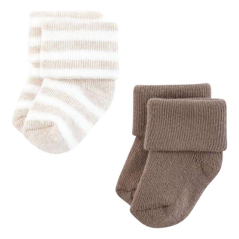 Baby Vision 10Pk Organic Terry Socks 10Pk, Neutral Stripes Image 6
