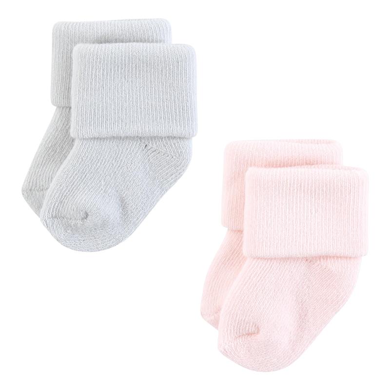 Baby Vision 10Pk Organic Terry Socks, Soft Pink Dot Stripe Image 3