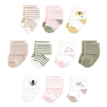 Baby Vision 10Pk Organic Terry Socks Soft Wildflower Image 1