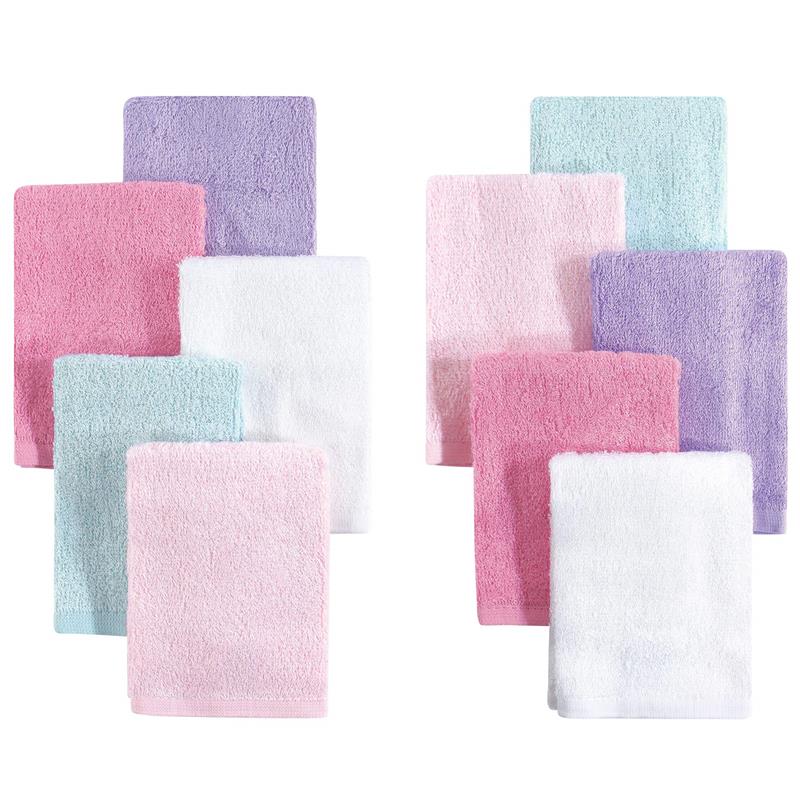 Baby Vision - 10Pk Rayon From Bamboo Washcloth, Pink/Lilac Image 1