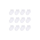 Baby Vision - 12Pk Baby Unisex Organic Cotton Socks, White Image 1