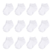 Baby Vision 12Pk Girls Organic Cotton Casual Sock, White Image 2