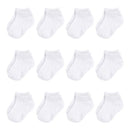 Baby Vision 12Pk Girls Organic Cotton Casual Sock, White Image 2