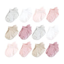 Baby Vision 12Pk Non-Skid No Show Socks, Mauve Neutral Image 1