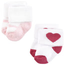 Baby Vision 12Pk Terry Socks Mom & Dad Girl Pink/Black Image 7