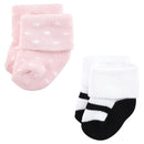 Baby Vision 12Pk Terry Socks Mom & Dad Girl Pink/Black Image 8