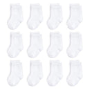 Baby Vision 12Pk Unisex Baby Organic Cotton Socks, White Image 1