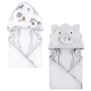 Baby Vision 2Pk Hooded Towel Neutral Safari World Image 2