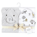 Baby Vision 2Pk Hooded Towel Neutral Safari World Image 3