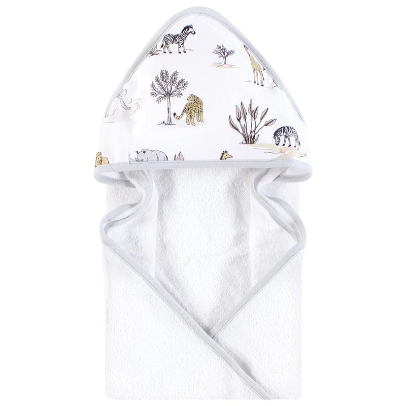 Baby Vision 2Pk Hooded Towel Neutral Safari World Image 5