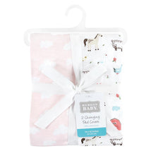 Baby Vision 2Pk Unisex Baby Cotton Changing Pad Cover, Girl Farm Animals, One Size Image 2