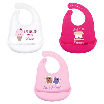 Baby Vision 2Pk Unisex Baby Silicone Bibs, Ice Cream, One Size Image 1