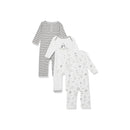 Baby Vision - 3Pk Gray Penguin Layette Coveralls  Image 1