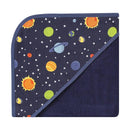 Baby Vision - 3Pk Hudson Baby Cotton Rich Hooded Towels, Solar System Image 3