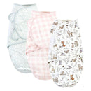 Baby Vision - 3Pk Hudson Baby Quilted Cotton Swaddle Wrap, Enchanted Forest Image 1