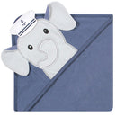 Baby Vision - 3Pk Hudson Baby Unisex Baby Cotton Rich Hooded Towels, Sailor Elephant Image 4