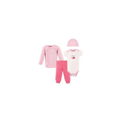 Baby Vision - 4Pc Baby Girl Cotton Layette Set, Preemie, Little Lady Image 1