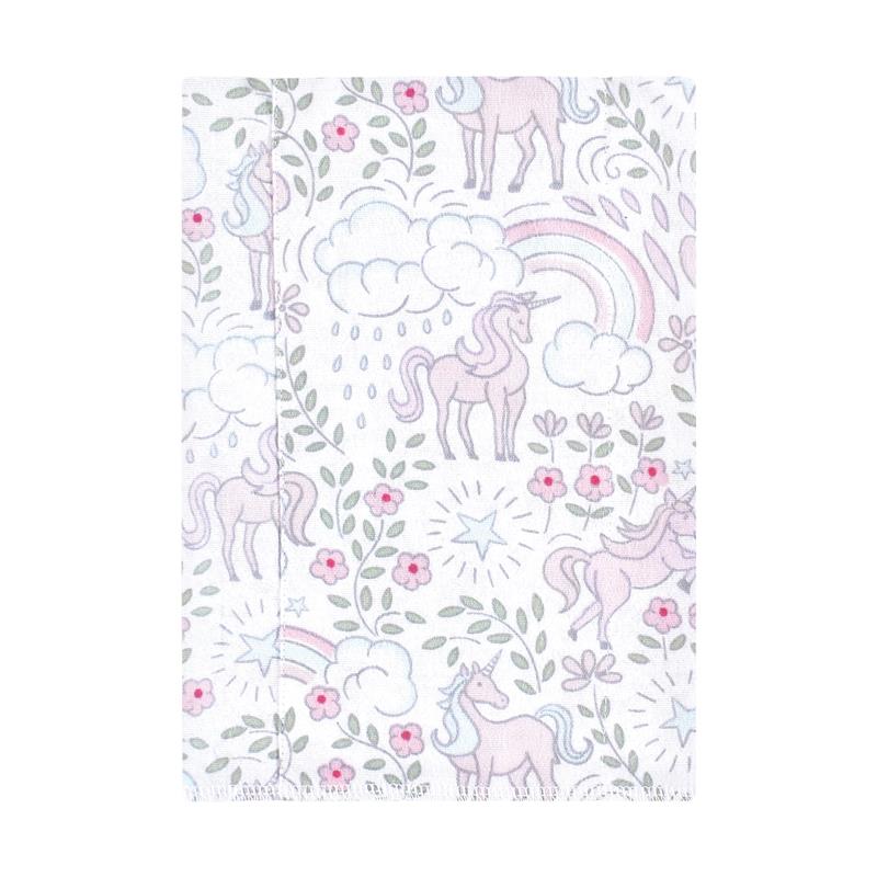 Baby Vision 4Pk Flannel Burp Cloth, Dreamy Unicorn Image 3