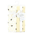 Baby Vision - 4Pk Flannel Burp Cloth Honey Bee Image 2
