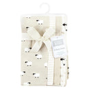 Baby Vision - 4Pk Flannel Burp Cloth Taupe Sheep Image 2
