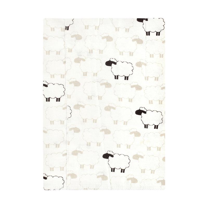Baby Vision - 4Pk Flannel Burp Cloth Taupe Sheep Image 6