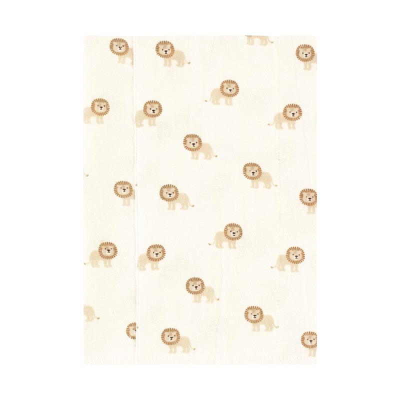 Baby Vision - 4Pk Hudson Baby Unisex Baby Cotton Flannel Burp Cloths, Brave Lion, One Size Image 6