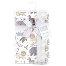 Baby Vision - 4Pk Hudson Baby Unisex Baby Cotton Flannel Burp Cloths Neutral Safari Image 2