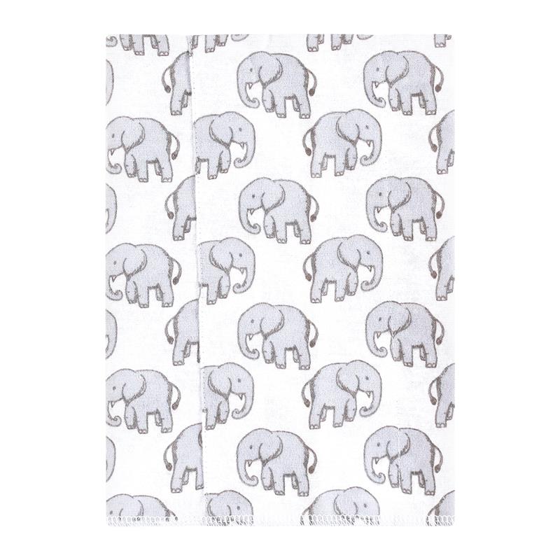 Baby Vision - 4Pk Hudson Baby Unisex Baby Cotton Flannel Burp Cloths Neutral Safari Image 6