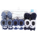 Baby Vision 6Pk Headband & Sock Set, Navy Gingham Image 2