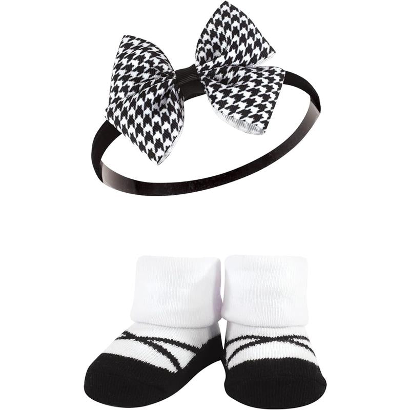 Baby Vision 6Pk Headband & Sock Set, Red Houndstooth Image 4