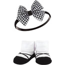 Baby Vision 6Pk Headband & Sock Set, Red Houndstooth Image 4