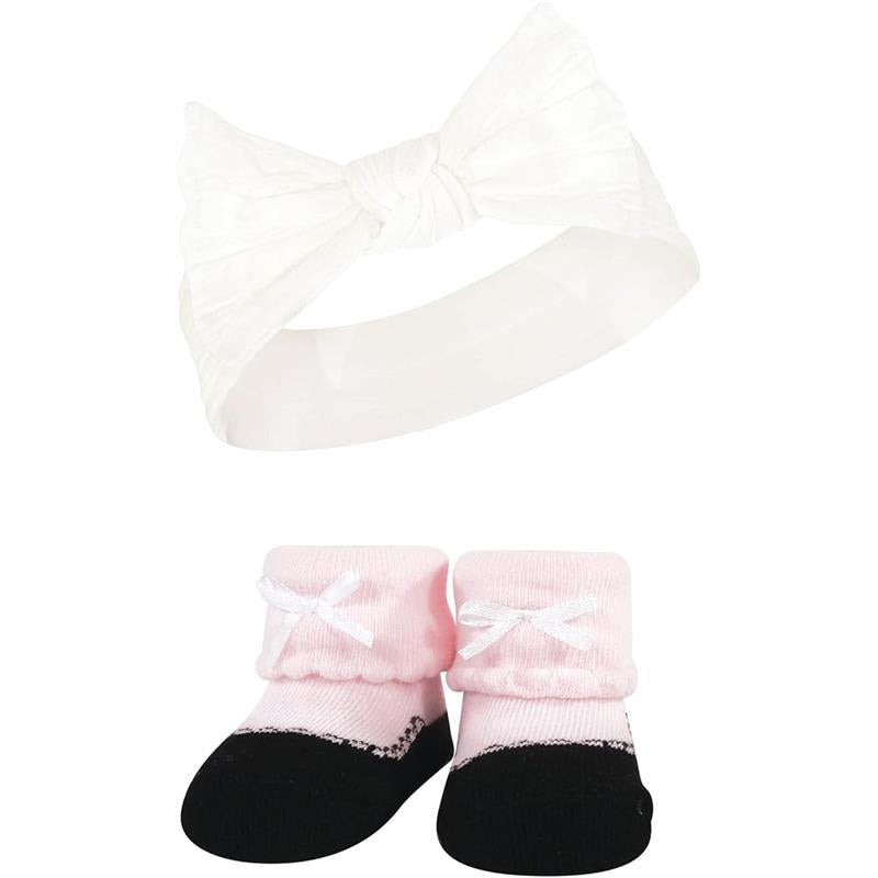 Baby Vision 6Pk Knit Headband & Sock Set, Pink Taupe Image 3