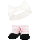 Baby Vision 6Pk Knit Headband & Sock Set, Pink Taupe Image 3