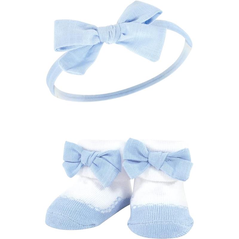 Baby Vision 6Pk Linen Headband & Sock Set, Red Blue Image 3