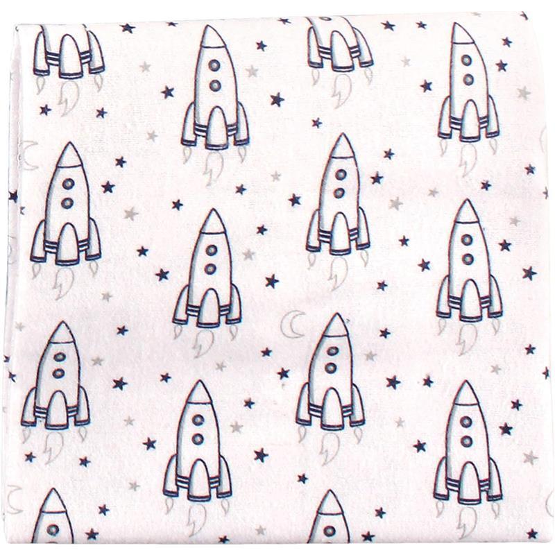 Baby Vision - 7Pk Receiving Blankets Flannel, Rocket Ship Image 2