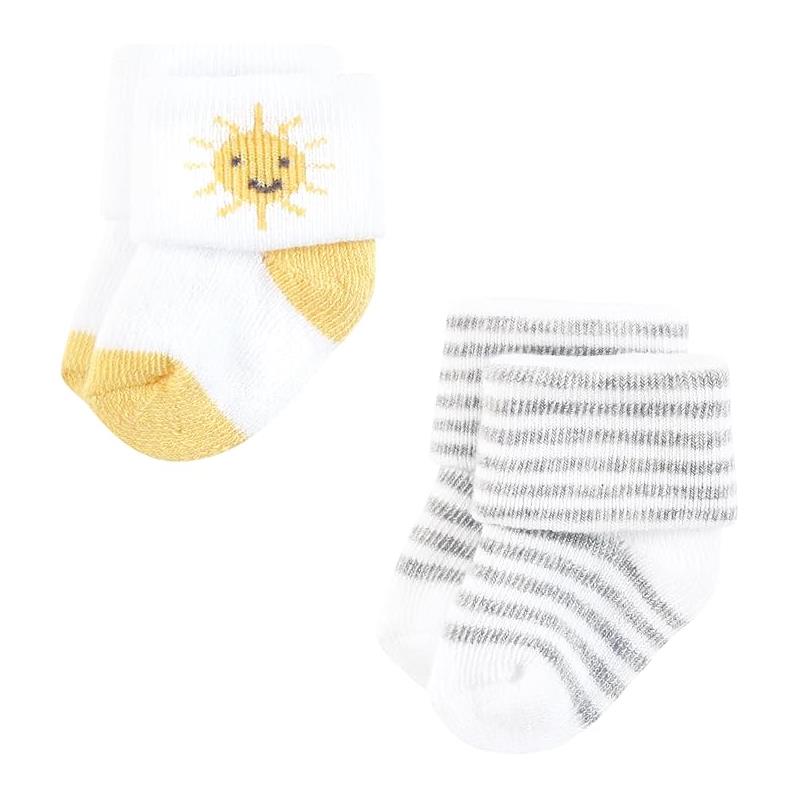 Baby Vision 8Pk Terry Socks, Sunshine & Clouds Image 3