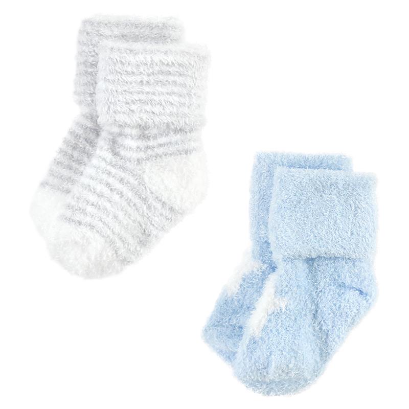 Baby Vision 8Pk Unisex Baby Cotton Rich Newborn & Terry Socks, Blue Star, 12/24M Image 6