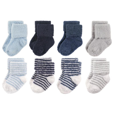 Baby Vision 8Pk Unisex Cotton Rich Newborn and Terry Socks, Boy Stripe Image 1