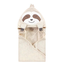 Baby Vision Animal Hooded Towel, Sloth Image 1