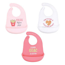 Baby Vision Baby Silicone Bibs, One Size Fries Before Guys (3PK) Image 1