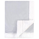 Baby Vision Blanket with Sherpa Back, Gray/White Image 1