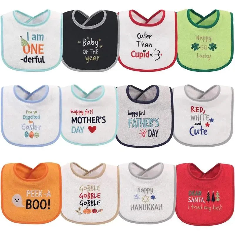 Baby Vision - Drooler Bib 10Pk, Holiday Image 1