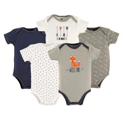 Baby Vision Hudson Baby 5-Pack Boys Bodysuit - Wild One 0-3M  Image 1