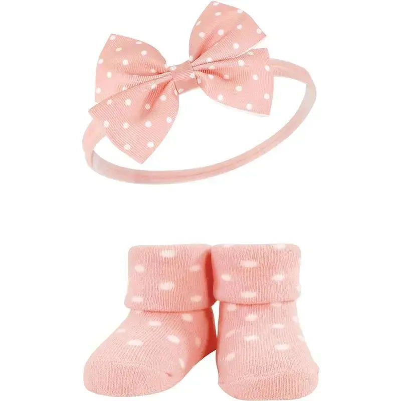 Baby Vision - Hudson Baby Girl's Headband and Socks Giftset, Lemon Image 5